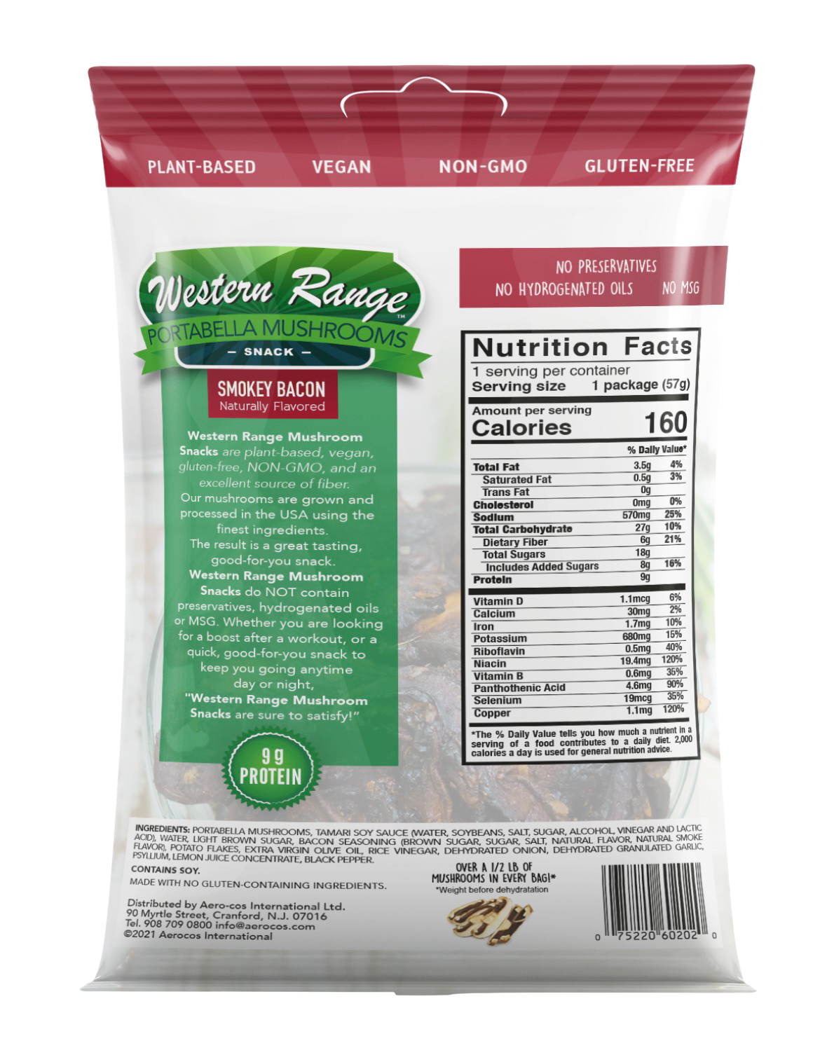 Western Range Portabella Mushrooms - Smokey Bacon