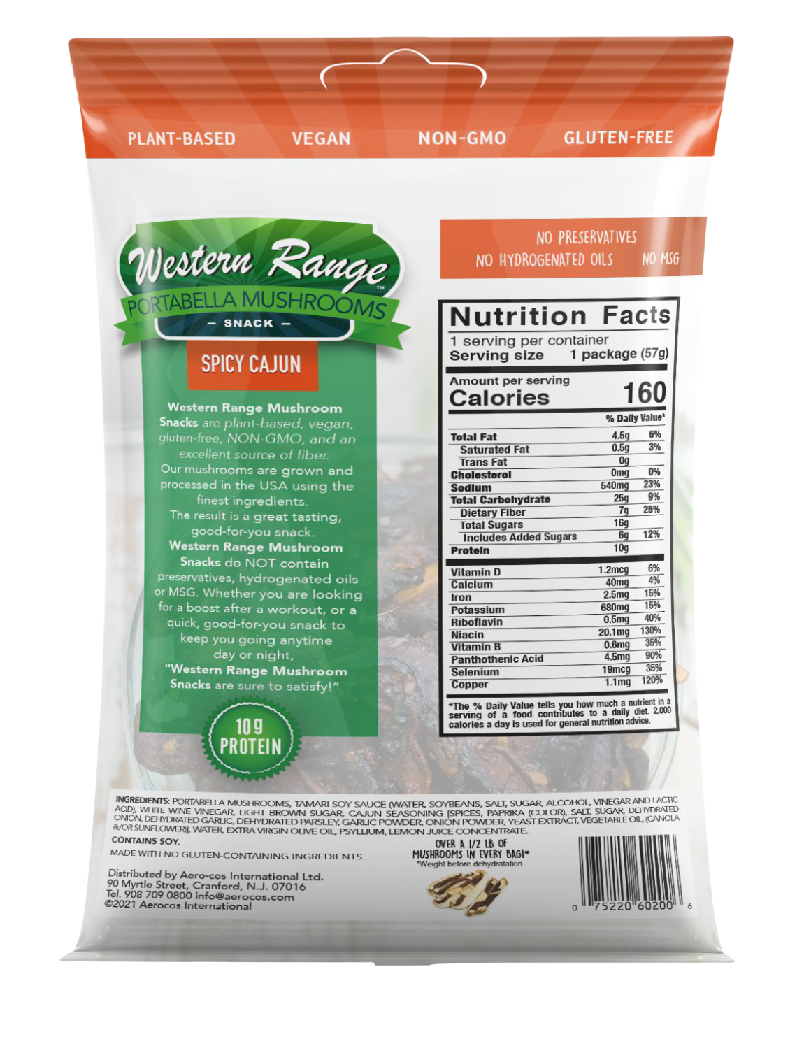 Portabella Mushroom Snack- Spicy Cajun